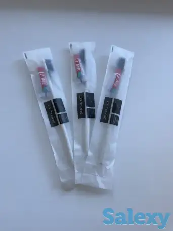 Одноразовый зубной набор. Шампунь, гель для душа в тюбике, фотография 1