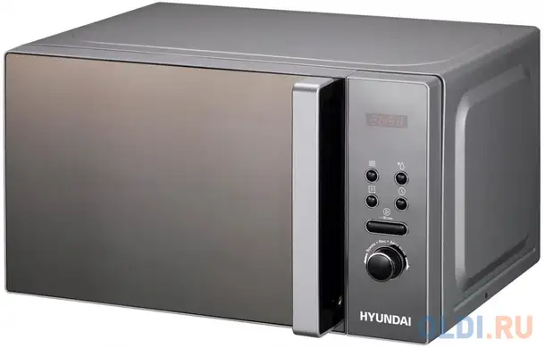 Микроволновая печь hyundai hym-d3002 20л. 700вт серебристый, фотография 1