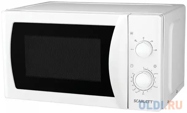 Микроволновая печь scarlett sc-mw9020s10m 20л. 700вт белый/черный, фотография 1