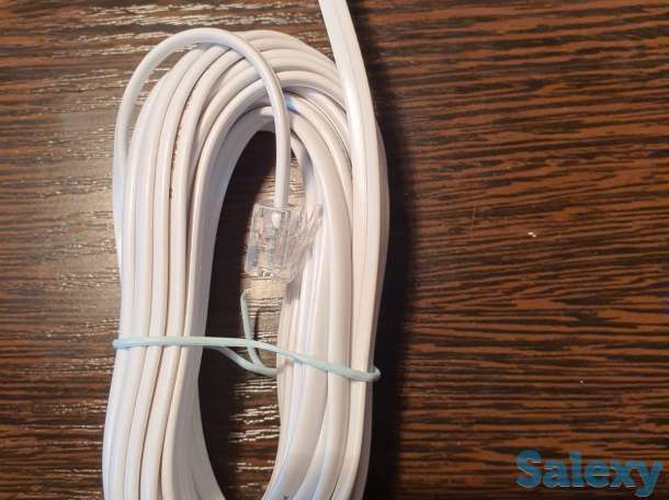 Телефонный кабель, провод, шнур к телефону 5 метров, фотография 4