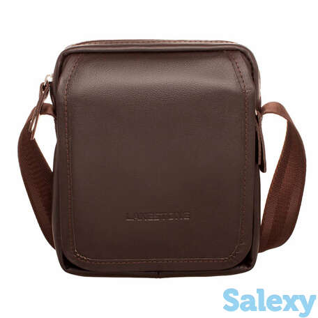 Небольшая кожаная сумка через плечо parker brown, фотография 2