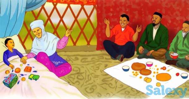 Обрезание традиционное детей Сундетке отыргызу мусульманское детей, фотография 2