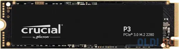 Ssd накопитель crucial p3 1 tb pci-e 3.0 x4, фотография 1