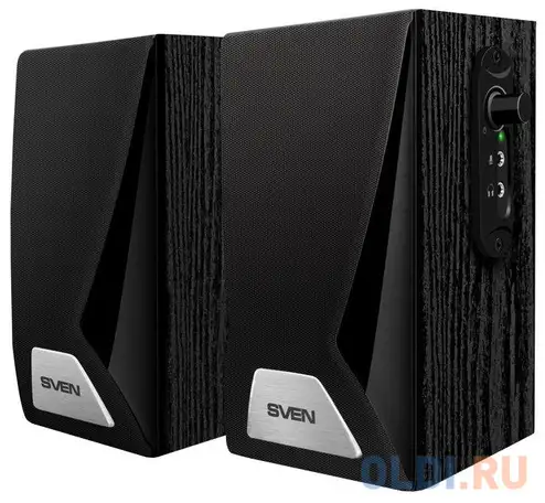 Колонки sven sps-555, чёрный,2.0, usb, мощность 2x3 вт(rms), фотография 1