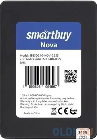 Smartbuy ssd 240gb nova sbssd240-nov-25s3 {sata3.0, 7mm}, фотография 1