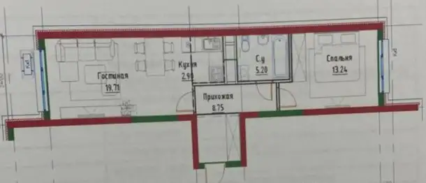 Двухкомнатная квартира в Медеуском районе, Талгарский тракт 6, фотография 2