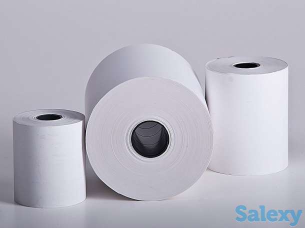 Чековая бумага 80х70х12(18) для кассового аппарата, фотография 1