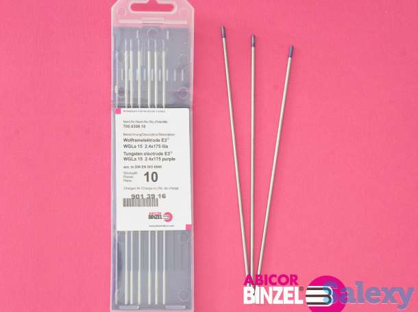 Вольфрамовый электрод E3 2.4*175 лиловый (ABICOR BINZEL®), фотография 1