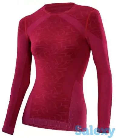 Термокофта loffler warm seamless la w's da. shirt transtex bordeaux, фотография 1