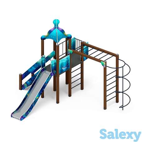 Детский игровой комплекс «морской» дик 2.17.01-01 h=1500, фотография 1