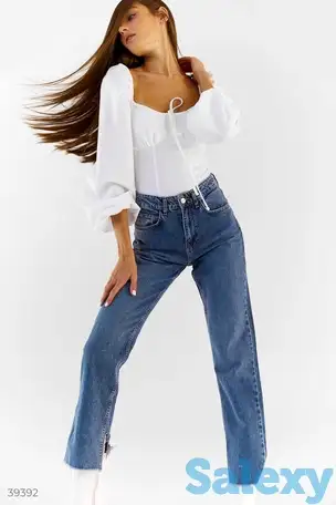 Стильные джинсы с разрезами, фотография 1