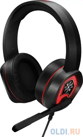 Игровая гарнитура xpg emix h20 чёрная (7.1, микрофон, usb, rgb подсветка,, фотография 1