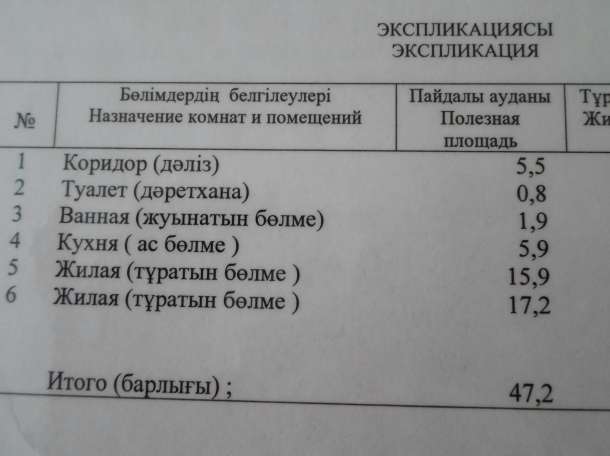 Продам 2 х ком. кв.р-н Уюта удобно под ком. деят., Мусрепова 11, фотография 2