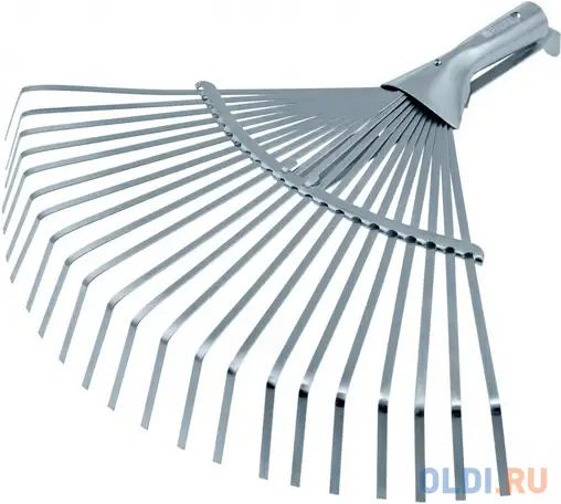 Грабли веерные стальные, 300-480 мм, 22 плоских зуба, оцинкованные,раздвижные, без черенка//, фотография 1