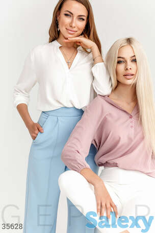 Свободная блуза из хлопковой ткани, фотография 1