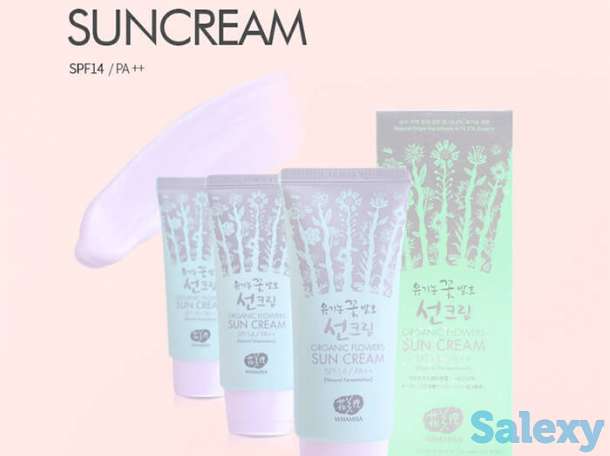 Солнцезащитный крем для лица whamisa organic flowers sun cream (spf 14), фотография 3