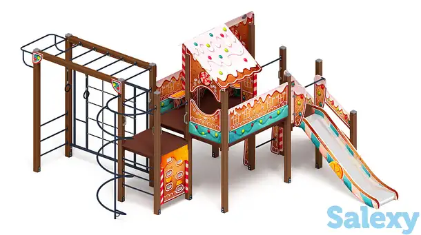 Теремок (пряничный домик) - дик 2.07.02-02 - игровой комплекс h=1200, фотография 1