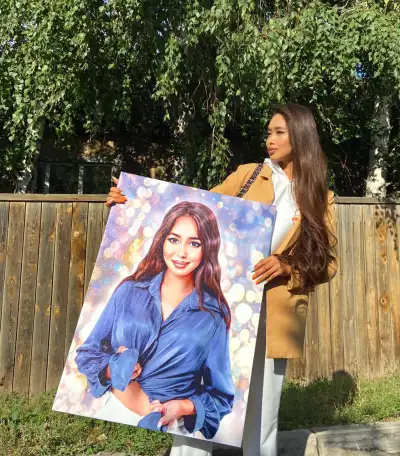 Арт портрет на холсте, фотография 2