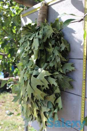 Банные веники из канадского дуба с джутовой рукояткой, фотография 3