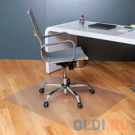 Коврик защитный для напольных покрытий brabix, поликарбонат, 90х120 см, шагрень, толщина, фотография 1