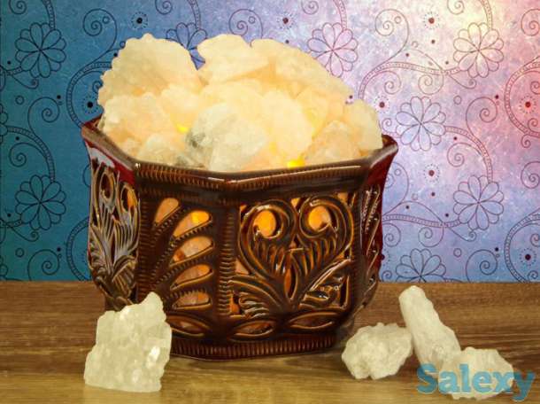 Соляная (солевая) лампа, соляной светильник, подарок девушке, ребенку, фотография 5