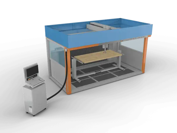 Покрасочная камера с ЧПУ для окрашивания фасадов и деталей мебели, фотография 2