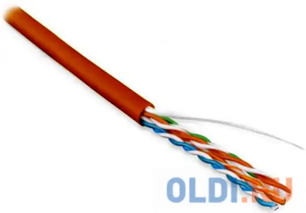 Кабель u/utp indoor 4 пары категория 6 hyperline одножильный медь 305, фотография 1