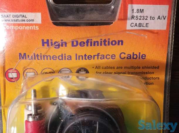 Кабель RS232 -A/V, шнур провод 1.8 метра, фотография 1