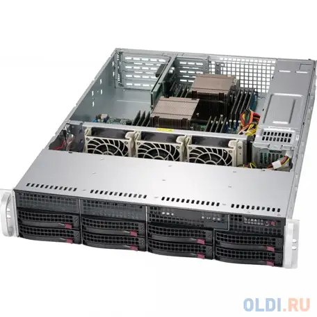 Серверный корпус 2u supermicro cse-825tqc-r802lpb 800 вт серебристый, фотография 1