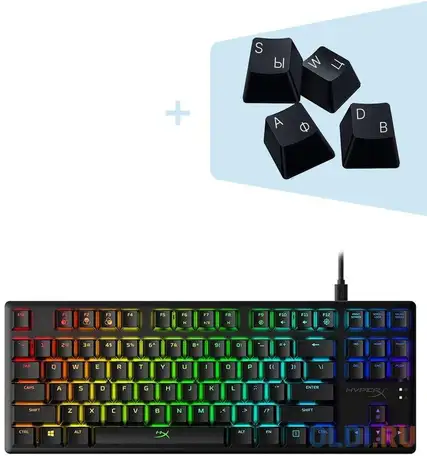 Клавиатура hyperx alloy origins core rgb black usb, фотография 1