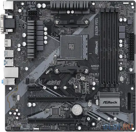 Материнская плата asrock b450m pro4 r2.0, фотография 1