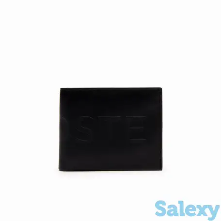 Мужской маленький кожаный кошелек lacoste l.12.12 signature, фотография 1