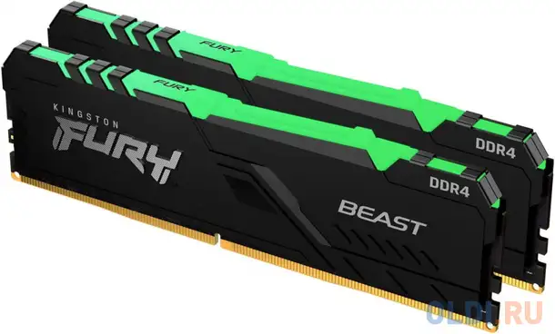 Оперативная память для компьютера kingston fury dimm 16gb ddr4 2666 mhz, фотография 1