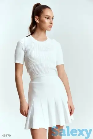 Молочная футболка кроп, фотография 1