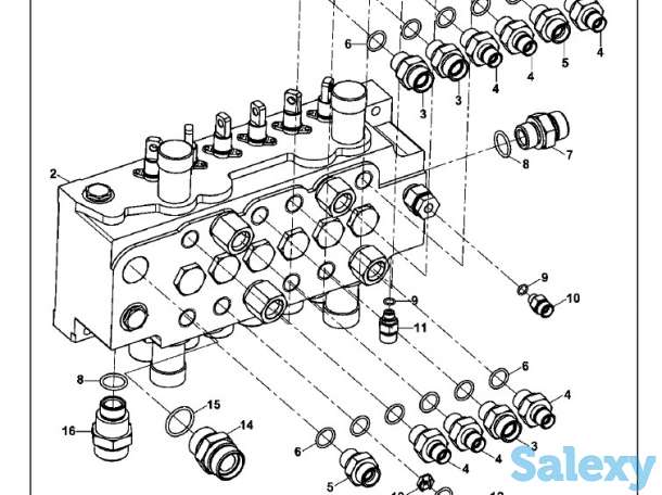 Гидравлический распределитель передний, задний на экскаватор-погрузчик Hidromek 102B, 102S, фотография 1