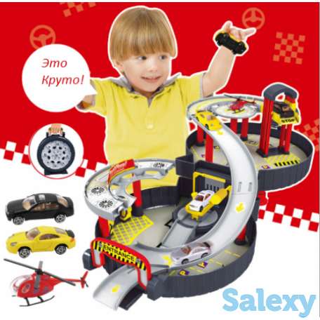 Игровая парковка - гараж, два уровня чемоданчик колесо, фотография 2