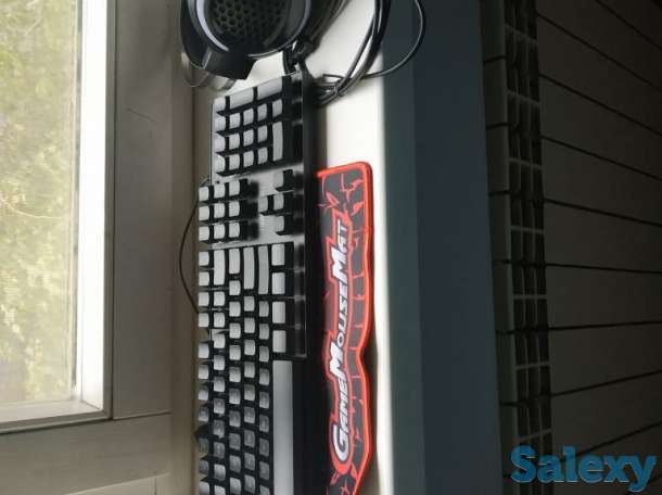 Игровой набор(клавиатура, мышь, наушник + коврик), фотография 4