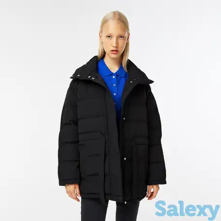 Женская объемная удлиненная куртка lacoste, фотография 1