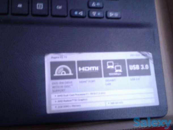 Продам ноутбук Acer AMD E1 1.5 GHz/RAM 2GB/HDD 500GB/AMD Новый срочно 80 000тг торг, фотография 2