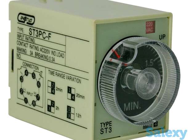 Pеле времени 220V ST3PC-F (0.25-2m/20m/2h/12h) Энергия, 10 шт, фотография 1