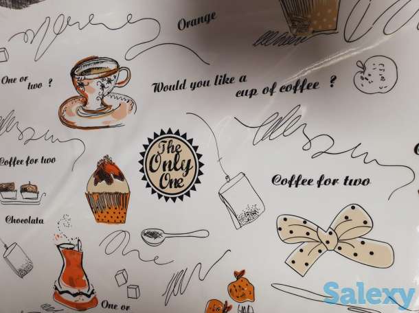 Гелевая плотная клеенка скатерть дастархан, дикие гранаты и цветы, фотография 10