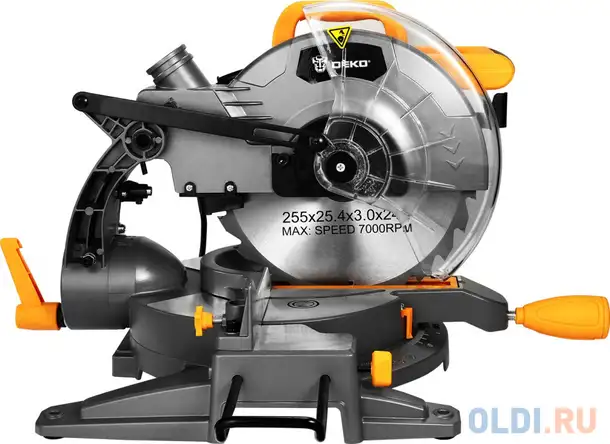 Торцовочная пила deko dkms2000-255 laser 2000вт 75мм, фотография 1