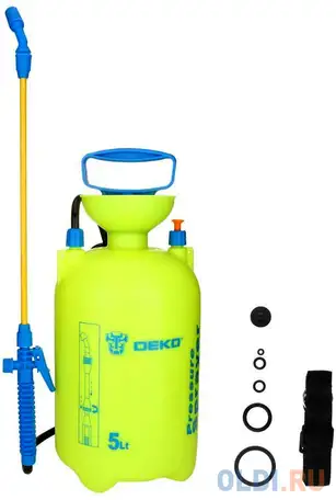 Опрыскиватель deko dksp06 наплеч. 5л зеленый/голубой (065-0938), фотография 1