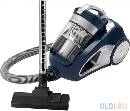 Пылесос supra vcs-2420 сухая уборка синий/серебристый, фотография 1