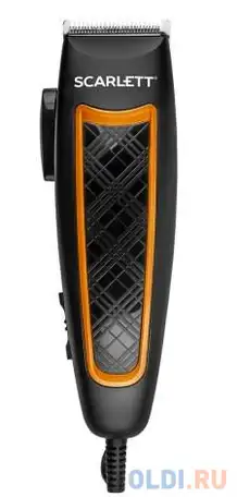 Машинка для стрижки scarlett sc-hc63c18 черный/оранжевый 15вт (насадок в компл:4шт), фотография 1