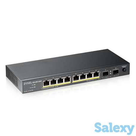 Коммутатор PoE+. 8-портовый гигабитный  Zyxel GS1100-10HP, фотография 1