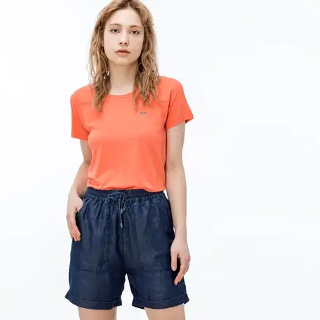 Женская футболка lacoste с круглым вырезом, фотография 1