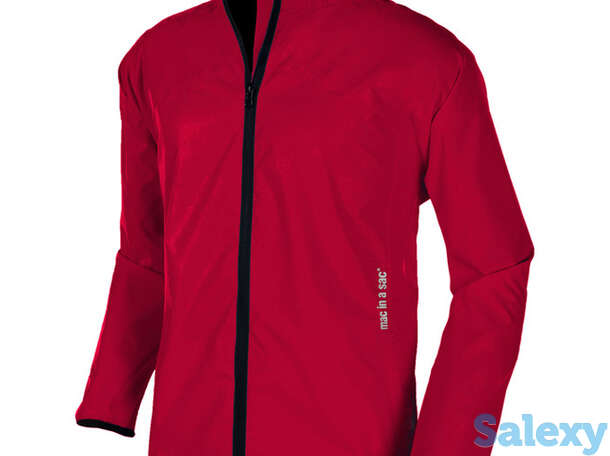 Ветровка мужская непромокаемая мембранная mac in a sac classic красная, фотография 1