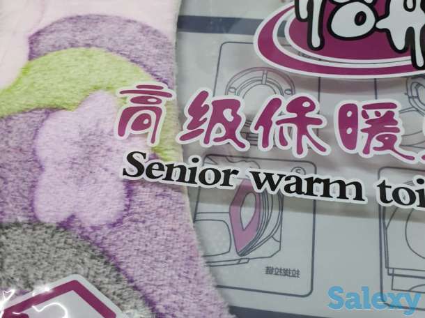 Чехол на сиденье унитаза сидушка подушка для унитаза и туалет сиреневый, фотография 2