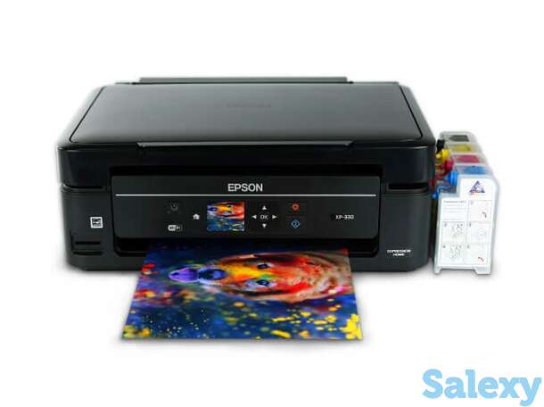Мфу epson expression home xp-330 с снпч и чернилами, фотография 1